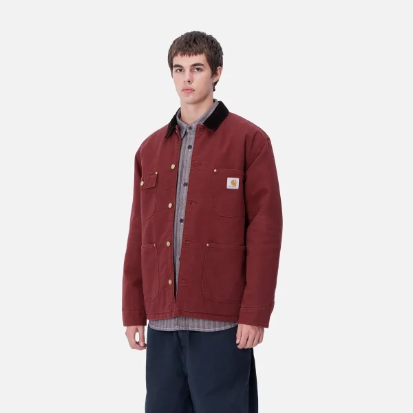 New Carhartt WIP OG Chore Coat Malbec / Black