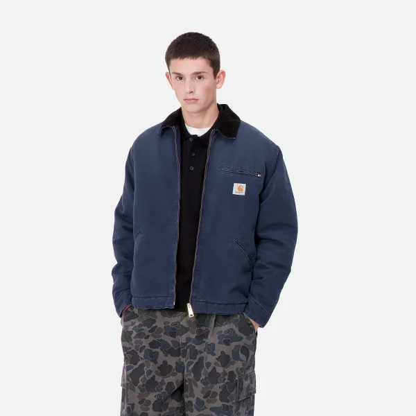 Fashion Carhartt WIP OG Detroit Jacket (Winter) Air Force Blue / Black