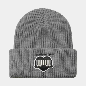 Store Carhartt WIP OG Heart Train Beanie Grey Heather