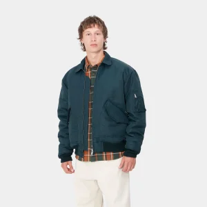 Cheap Carhartt WIP Olten Bomber Duck Blue / Turmeric