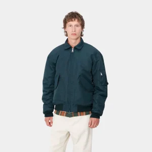 Cheap Carhartt WIP Olten Bomber Duck Blue / Turmeric