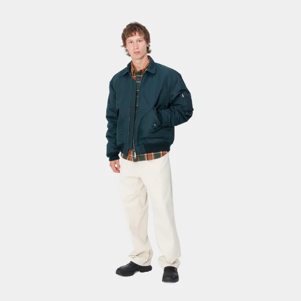 Cheap Carhartt WIP Olten Bomber Duck Blue / Turmeric