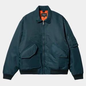 Cheap Carhartt WIP Olten Bomber Duck Blue / Turmeric