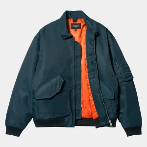 Cheap Carhartt WIP Olten Bomber Duck Blue / Turmeric