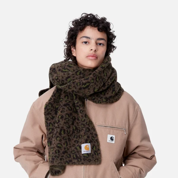 Best Carhartt WIP Palmer Scarf Camo Leo Jacquard, Tamarind