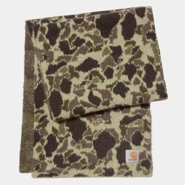 Discount Carhartt WIP Palmer Scarf Camo Duck Jacquard, Green