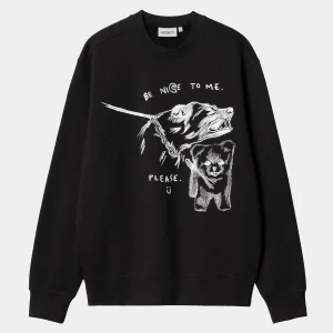 Best Sale Carhartt WIP Pepe Be Nice Sweat Black / White