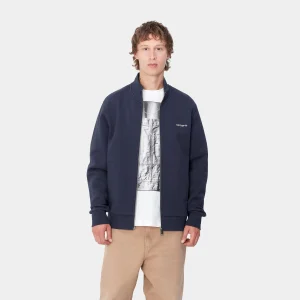 Online Carhartt WIP Script Embroidery Jacket Air Force Blue / White