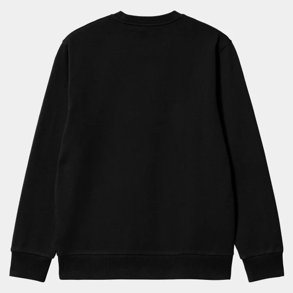 Clearance Carhartt WIP Script Embroidery Sweat Black / White