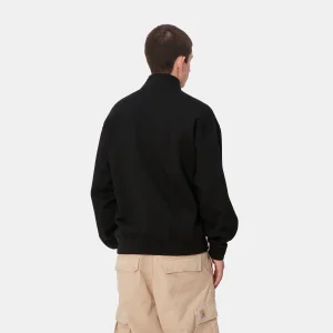 Online Carhartt WIP Script Half Zip Sweatshirt Black / White