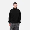 Outlet Carhartt WIP Script Mockneck Sweat Black