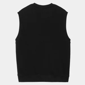 Best Carhartt WIP Script V-Neck Vest Sweatshirt Black / White