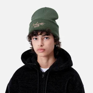 Clearance Carhartt WIP Signature Beanie Sycamore Tree / Dusty Rose