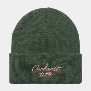 Clearance Carhartt WIP Signature Beanie Sycamore Tree / Dusty Rose