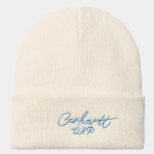 Shop Carhartt WIP Signature Beanie Natural / Dusty Ice