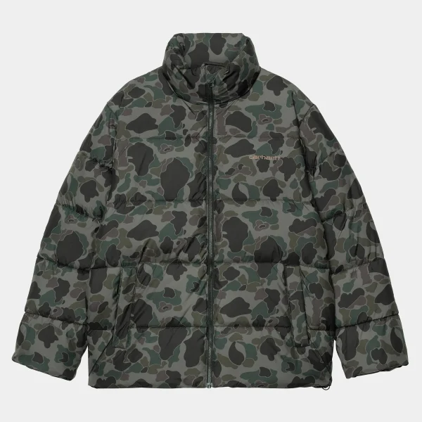 Clearance Carhartt WIP Springfield Jacket Camo Duck, Grey / Hamilton Brown