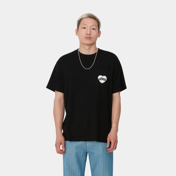 Online Carhartt WIP S/S Amour Pocket T-Shirt Black / White