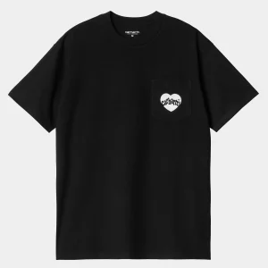 Online Carhartt WIP S/S Amour Pocket T-Shirt Black / White