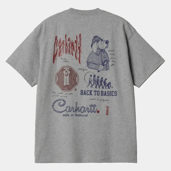 Shop Carhartt WIP S/S Archivo T-Shirt Grey Heather