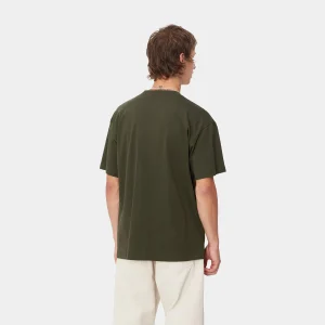 Sale Carhartt WIP S/S Basics T-Shirt Office Green / Winter Spice