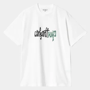 New Carhartt WIP S/S Brush WIP T-Shirt White