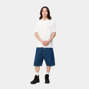 Store Carhartt WIP S/S Chase Pique Polo White / Gold