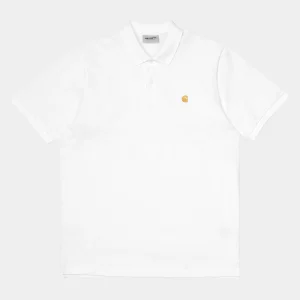 Store Carhartt WIP S/S Chase Pique Polo White / Gold