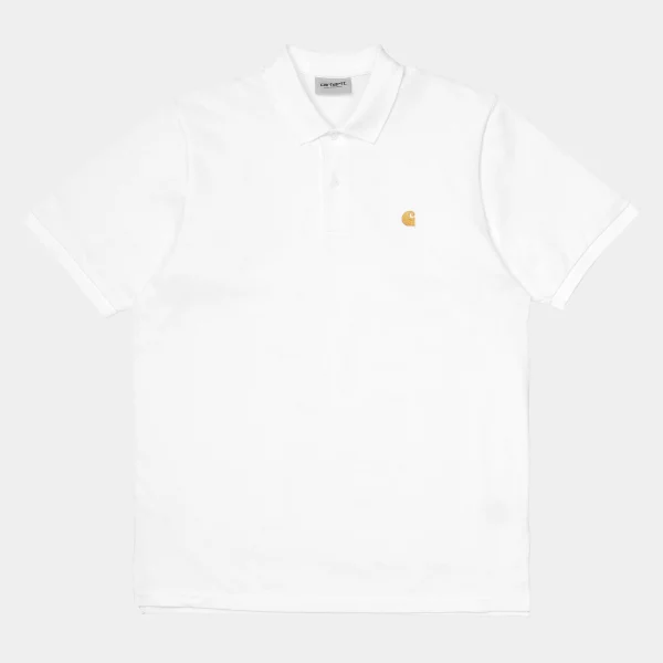 Store Carhartt WIP S/S Chase Pique Polo White / Gold