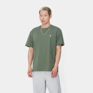 Cheap Carhartt WIP S/S Chase T-Shirt Duck Green / Gold