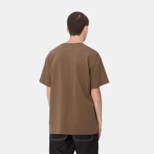 Best Sale Carhartt WIP S/S Chase T-Shirt Chocolate / Gold