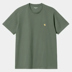 Cheap Carhartt WIP S/S Chase T-Shirt Duck Green / Gold