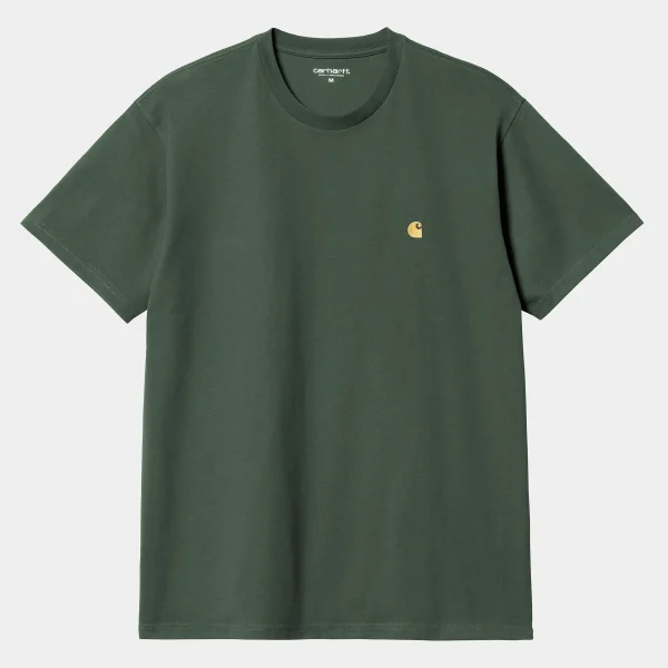 Hot Carhartt WIP S/S Chase T-Shirt Sycamore Tree / Gold