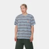 Discount Carhartt WIP S/S Dodson Pocket T-Shirt Dodson Stripe Horizontal, Misty Sky