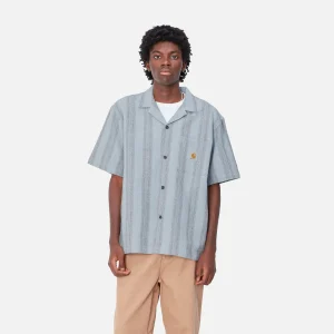 Outlet Carhartt WIP S/S Dodson Shirt Dodson Stripe, Misty Sky