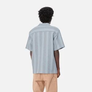 Outlet Carhartt WIP S/S Dodson Shirt Dodson Stripe, Misty Sky