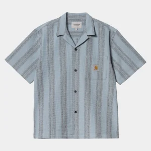 Outlet Carhartt WIP S/S Dodson Shirt Dodson Stripe, Misty Sky