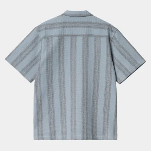 Outlet Carhartt WIP S/S Dodson Shirt Dodson Stripe, Misty Sky