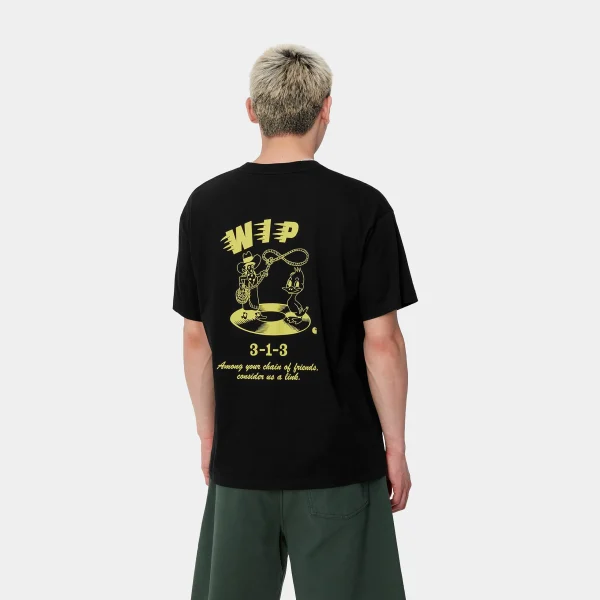 Online Carhartt WIP S/S Friendship T-Shirt Black / Yellow