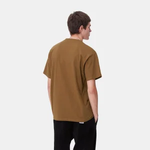 Sale Carhartt WIP S/S Heart Train Pocket T-Shirt Hamilton Brown