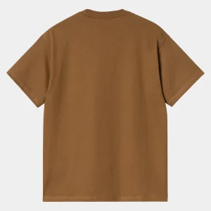 Sale Carhartt WIP S/S Heart Train Pocket T-Shirt Hamilton Brown