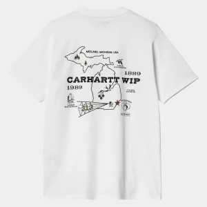 Outlet Carhartt WIP S/S Home State T-Shirt White