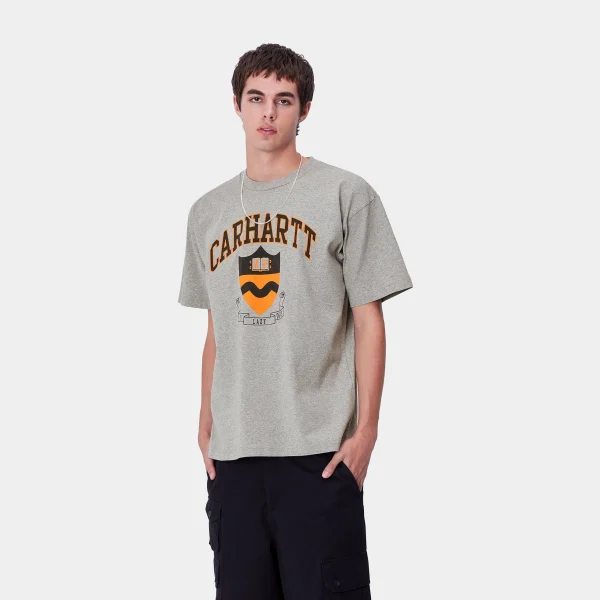 Clearance Carhartt WIP S/S Lazy Duck Academy T-Shirt Grey Heather