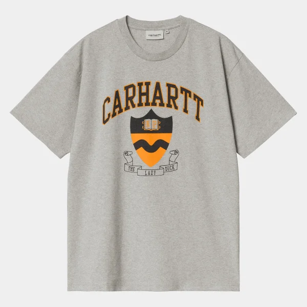 Clearance Carhartt WIP S/S Lazy Duck Academy T-Shirt Grey Heather