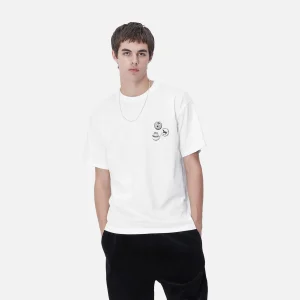 Shop Carhartt WIP S/S Pins T-Shirt White / Black