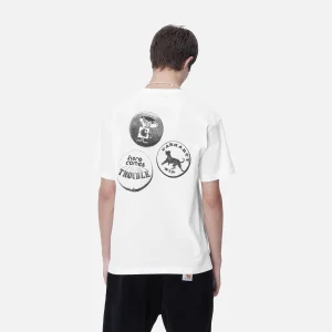 Shop Carhartt WIP S/S Pins T-Shirt White / Black