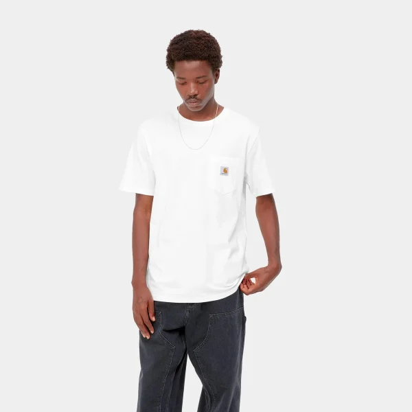 Shop Carhartt WIP S/S Pocket T-Shirt White