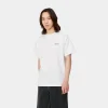 Cheap Carhartt WIP S/S Script Embroidery T-Shirt White / Black