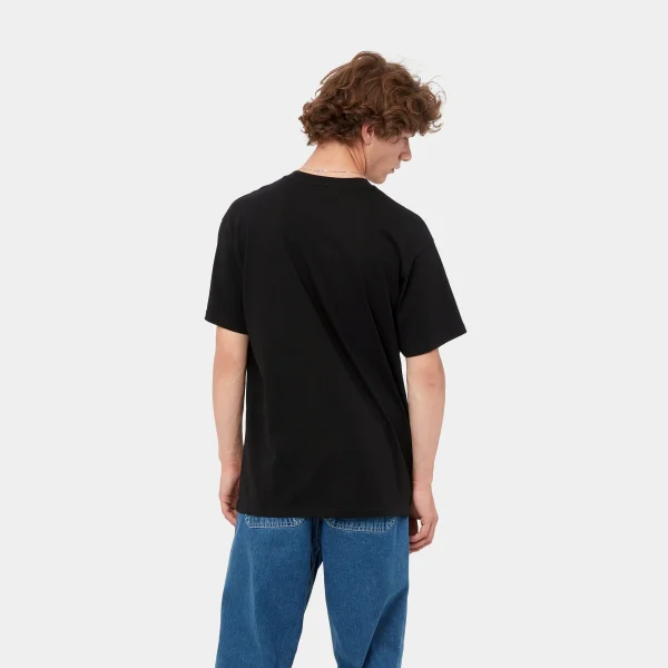 New Carhartt WIP S/S Script Embroidery T-Shirt Black / White