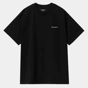 New Carhartt WIP S/S Script Embroidery T-Shirt Black / White