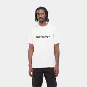 Cheap Carhartt WIP S/S Script T-Shirt White / Black